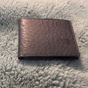 Elegant Navy Ostrich Leather Wallet, NWOT